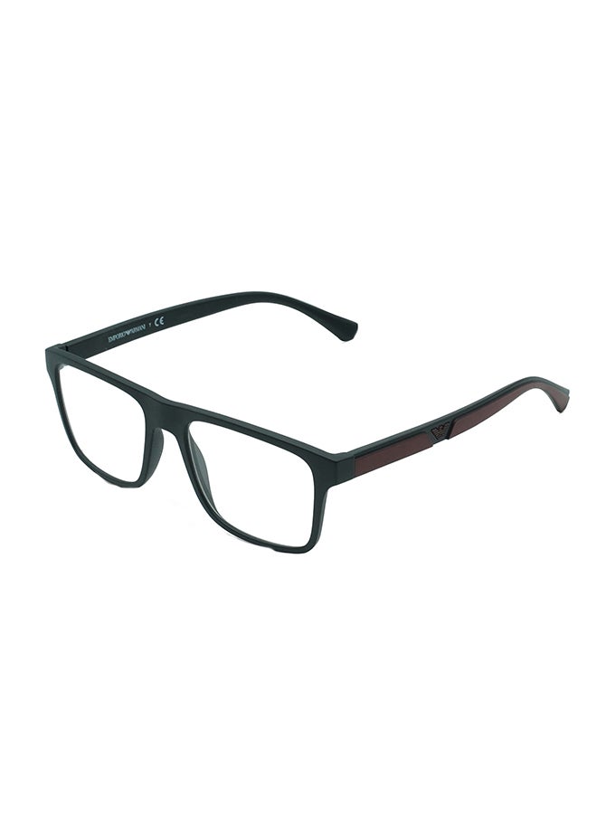 EMPORIO ARMANI - unisex Full-Rimmed Rectangular Frame Clip On Ea4115 50421W Size 54 Matte Black Demo Lens - Image 1