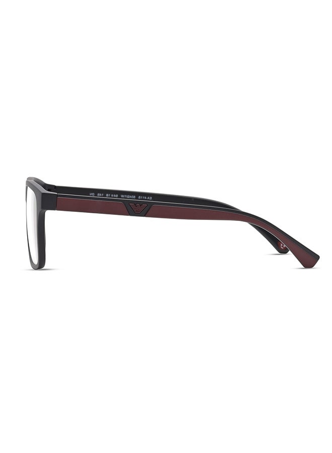 EMPORIO ARMANI - unisex Full-Rimmed Rectangular Frame Clip On Ea4115 50421W Size 54 Matte Black Demo Lens - Image 1