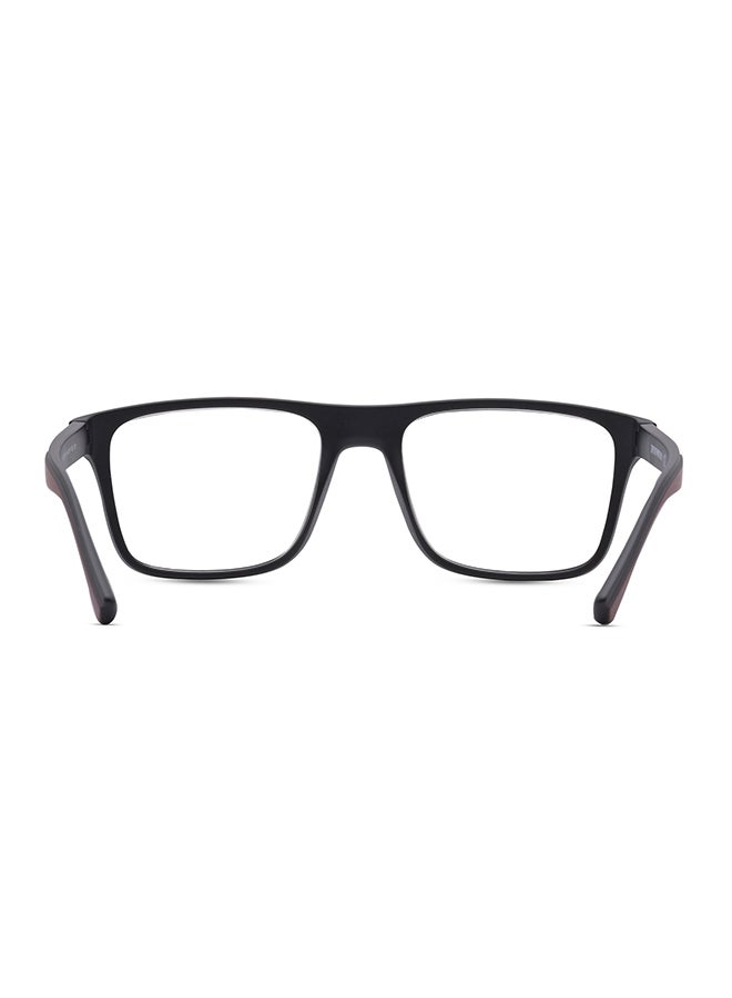 EMPORIO ARMANI - unisex Full-Rimmed Rectangular Frame Clip On Ea4115 50421W Size 54 Matte Black Demo Lens - Image 1