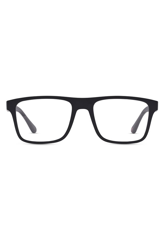 EMPORIO ARMANI - unisex Full-Rimmed Rectangular Frame Clip On Ea4115 50421W Size 54 Matte Black Demo Lens - Image 1