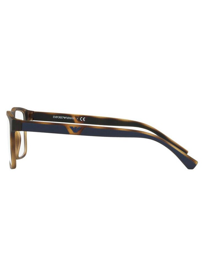 EMPORIO ARMANI - unisex Full-Rimmed Rectangular Frame Clip On Ea4115 50891W Size 54 Matt Havana Demo Lens - Image 1