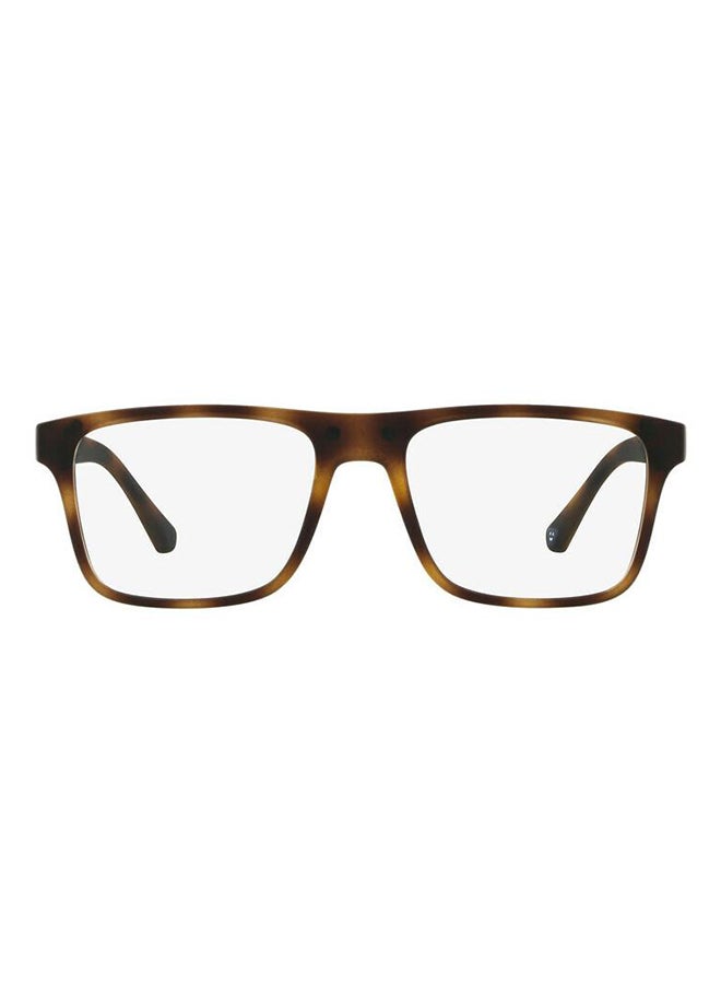 EMPORIO ARMANI - unisex Full-Rimmed Rectangular Frame Clip On Ea4115 50891W Size 54 Matt Havana Demo Lens - Image 1