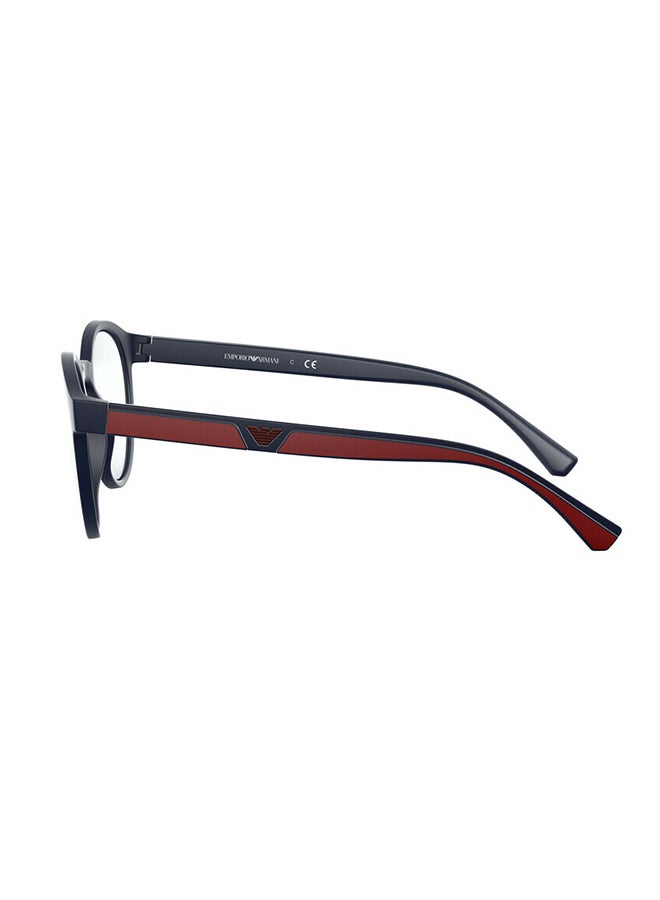 EMPORIO ARMANI unisex Full-Rimmed Round Frame Clip On Ea4152 56691W Size 52 Matte Blue Demo Lens  - Image 2