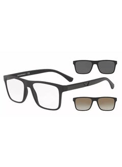 unisex Full-Rimmed Rectangular Frame Clip On Ea4115 58531W Size 54 Matt Black Demo Lens