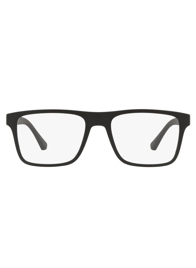 EMPORIO ARMANI - unisex Full-Rimmed Rectangular Frame Clip On Ea4115 58531W Size 54 Matt Black Demo Lens - Image 1