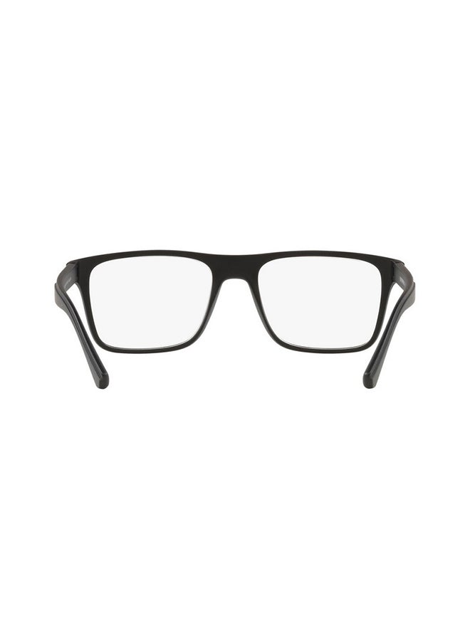 EMPORIO ARMANI - unisex Full-Rimmed Rectangular Frame Clip On Ea4115 58531W Size 54 Matt Black Demo Lens - Image 1