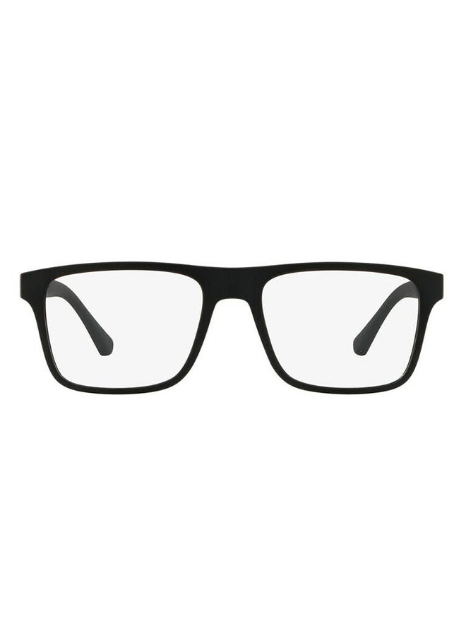 EMPORIO ARMANI unisex Full-Rimmed Rectangular Frame Clip On Ea4115 58011W Size 52 Matte Black Demo Lens  - Image 3