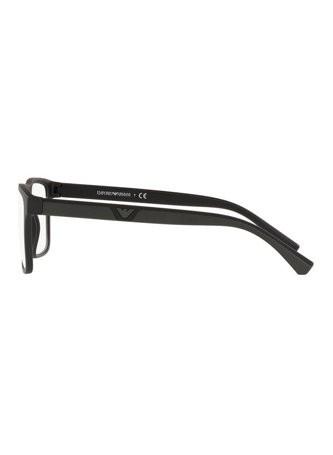 EMPORIO ARMANI - unisex Full-Rimmed Rectangular Frame Clip On Ea4115 58531W Size 54 Matt Black Demo Lens - Image 1
