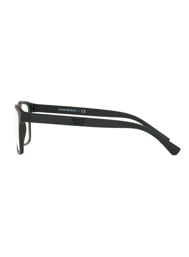 EMPORIO ARMANI unisex Full-Rimmed Rectangular Frame Clip On Ea4115 58011W Size 52 Matte Black Demo Lens  - Image 2