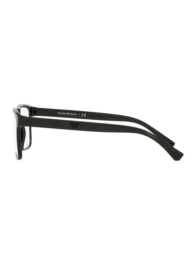 EMPORIO ARMANI - unisex Full-Rimmed Rectangular Frame Clip On Ea4115 50171W Size 54 Black Demo Lens - Image 1