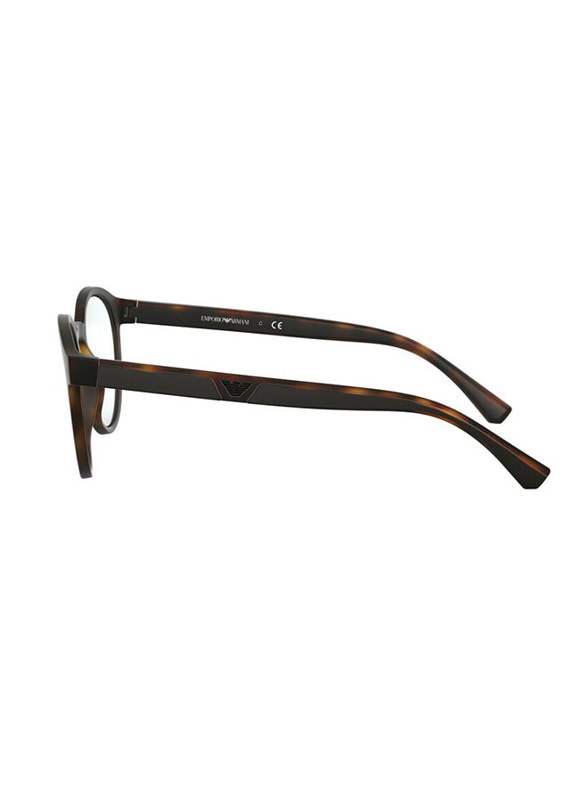 EMPORIO ARMANI - Full-Rimmed Round Frame Clip On Ea4152 58021W Size 52 Matte Havana Demo Lens - Image 1