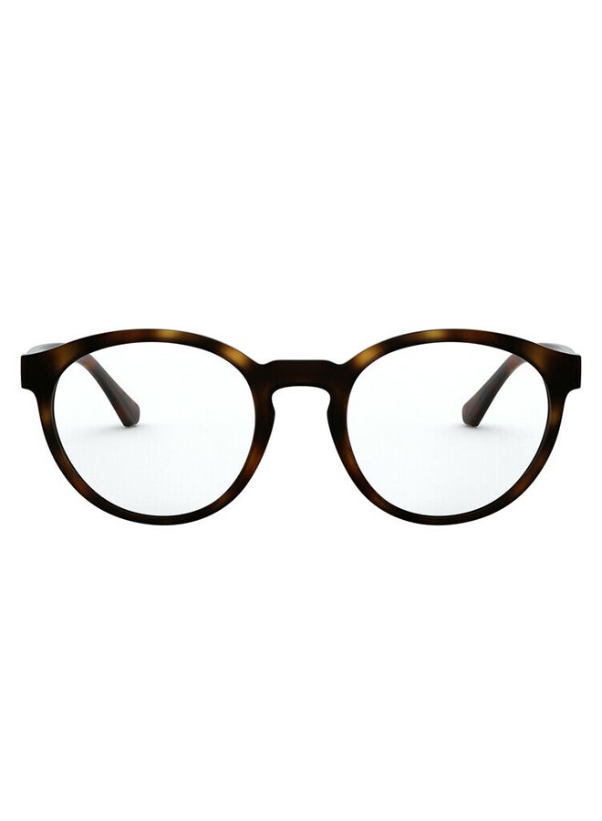 EMPORIO ARMANI - Full-Rimmed Round Frame Clip On Ea4152 58021W Size 52 Matte Havana Demo Lens - Image 1