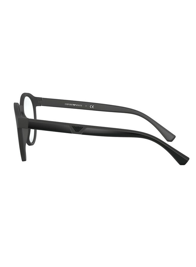 EMPORIO ARMANI unisex Full-Rimmed Round Frame Clip On Ea4152 58011W Size 52 Matte Black Demo Lens  - Image 2