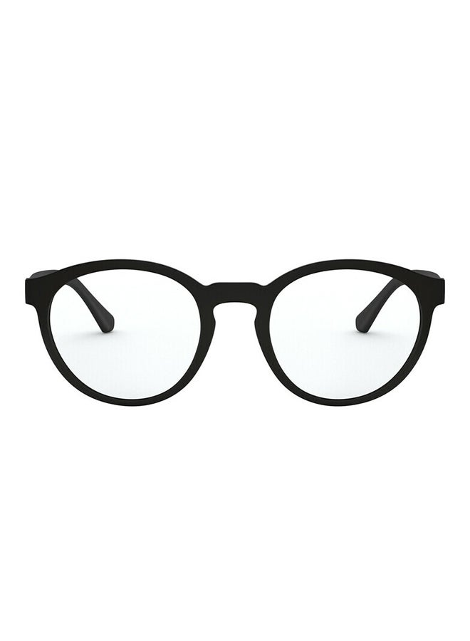 EMPORIO ARMANI unisex Full-Rimmed Round Frame Clip On Ea4152 58011W Size 52 Matte Black Demo Lens  - Image 3