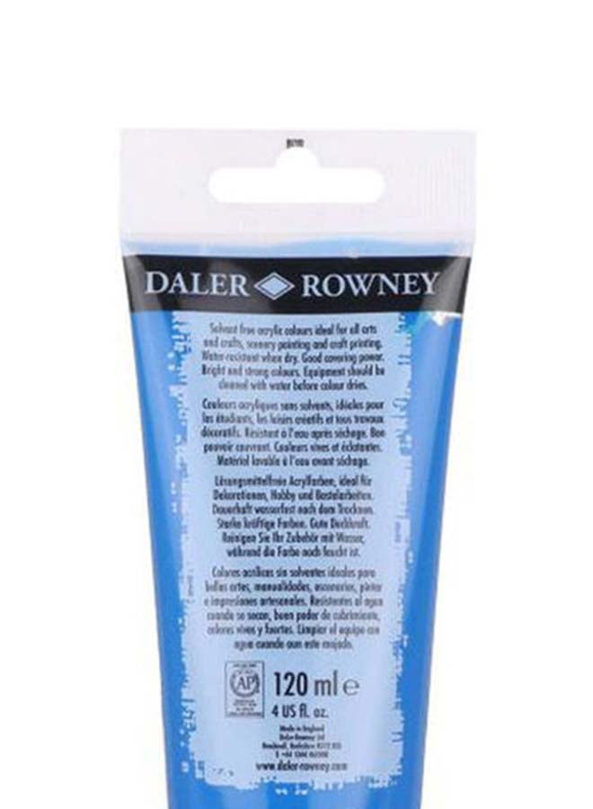 Daler Rowney 123120603 Acrylic Color Tube, Primary Yellow - 120 Ml Blue - Image 3