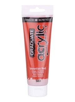 Acrylic Color Tube, Primary - 120 Ml Red