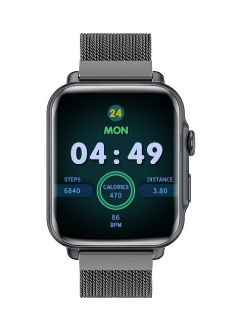 Smart Watch, Bluetooth 5.1 Health and Fitness Tracker with 1.8” IPS Display, 15-20 Day Battery Life, 100 Watch Faces, 37 Sports Modes and IP68 Water Resistance for iPhone 14, Galaxy S22, ProWatch-B18 Graphite