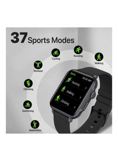 PROMATE Smart Watch, Bluetooth 5.1 Health and Fitness Tracker with 1.8” IPS Display, 15-20 Day Battery Life, 100 Watch Faces, 37 Sports Modes and IP68 Water Resistance for iPhone 14, Galaxy S22, ProWatch-B18 Graphite  - Image 3
