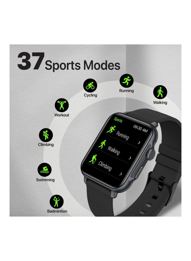 PROMATE - Smart Watch, Bluetooth 5.1 Health and Fitness Tracker with 1.8” IPS Display, 15-20 Day Battery Life, 100 Watch Faces, 37 Sports Modes and IP68 Water Resistance for iPhone 14, Galaxy S22, ProWatch-B18 Graphite - Image 1