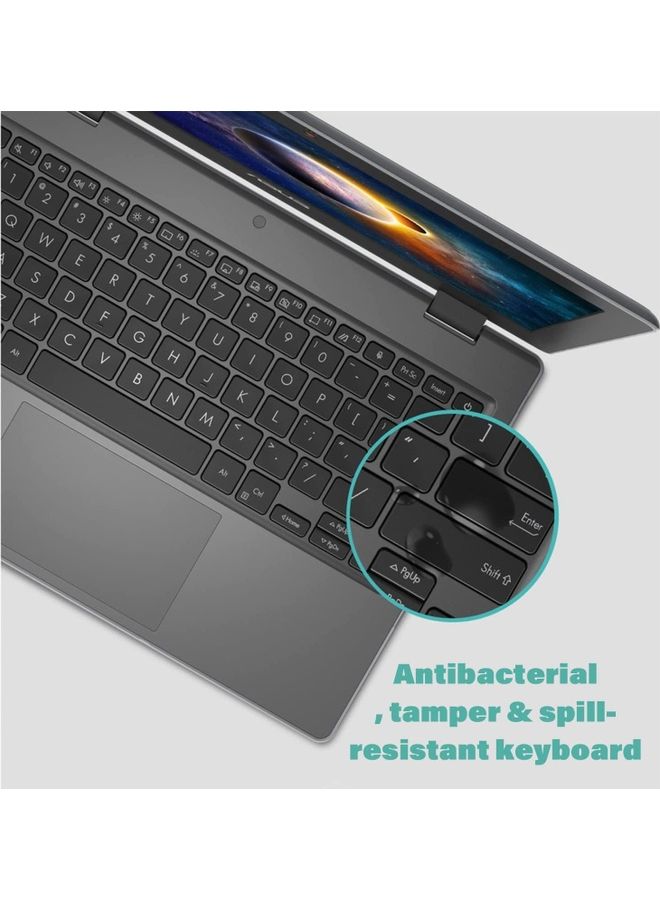 ASUS - BR1100 Student Laptop With 11.6-Inch HD Display, Celeron N4500 Processor/4GB RAM/256GB SSD/Intel UHD Graphics/Windows 11 Home English/Arabic Black - Image 1