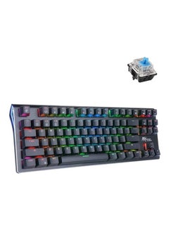 لوحة مفاتيح الألعاب الميكانيكية اللاسلكية غير القابلة للتبديل السريع RGB ذات الوضع المزدوج، مفتاح أزرق
