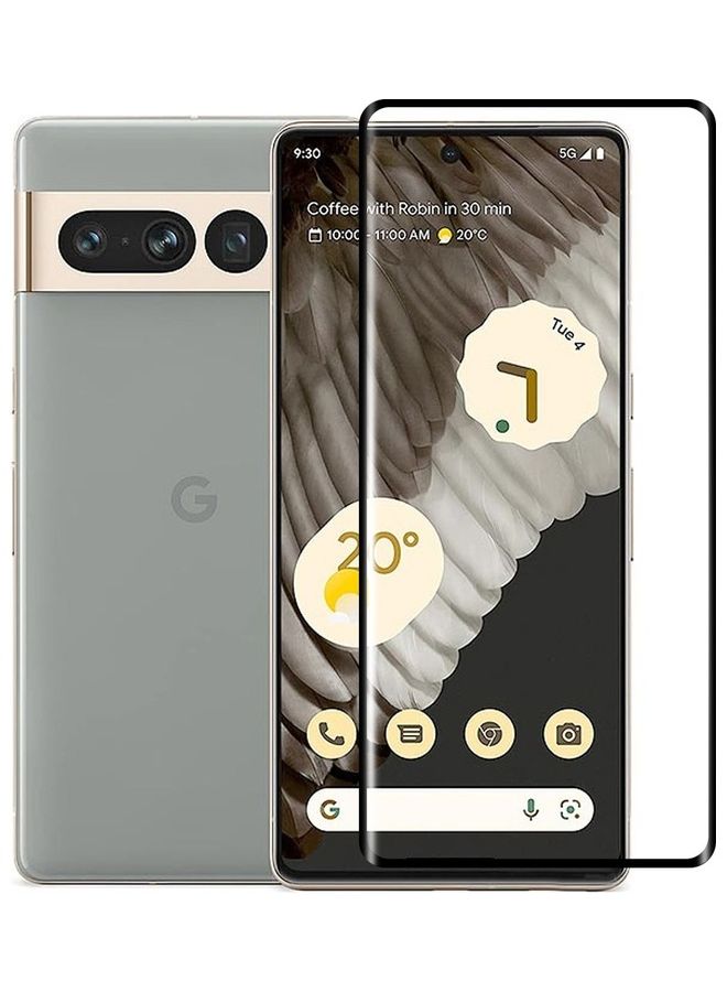 MARGOUN Google Pixel 7 Pro Screen Protector Tempered Glass 9H Anti-Scratch Shatterproof HD Edge to Edge Full Coverage Film 6.7 Inch Clear/Black - Image 2