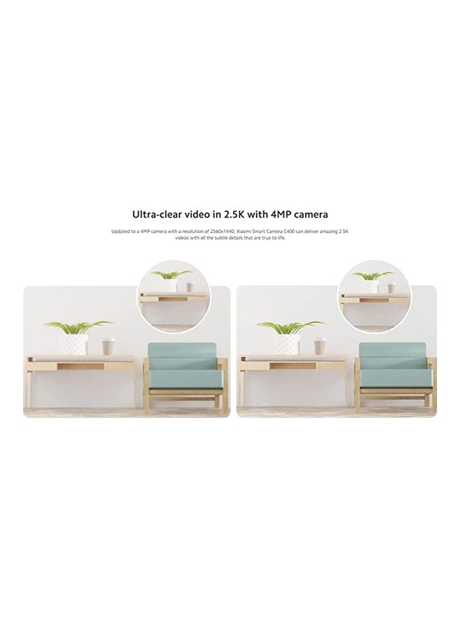 Xiaomi - Smart Camera C400 4MP 360° Rotation AI Human Detection 2.4GHz/5GHz Wi-Fi Support Compatible With Alexa Google Home - Image 1