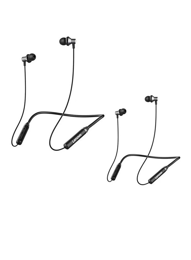 لينوفو 2-Piece Bluetooth In-Ear Neckband Earbuds Black  - Image 1