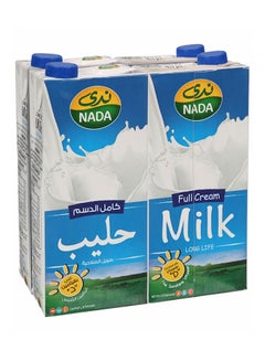 Nada Long Life Milk Full Cream Plain 1Liters Pack of 4  - Image 1