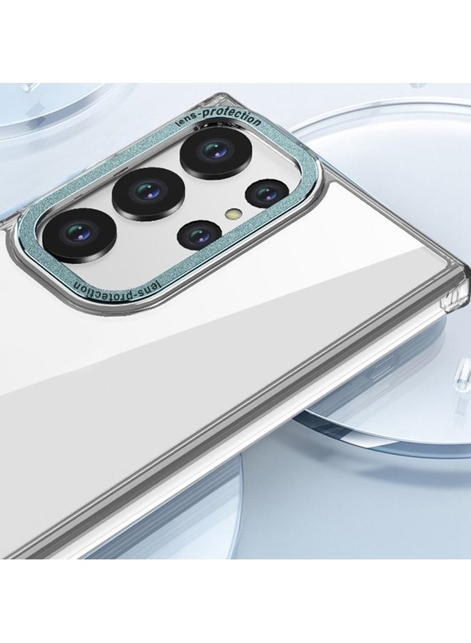 MARGOUN Samsung Galaxy S23 Ultra Clear Case Shockproof Slim Anti-Yellow Hybid Hard PC+ TPU Cover Metal Camera Lens Frame Clear/Green - Image 4