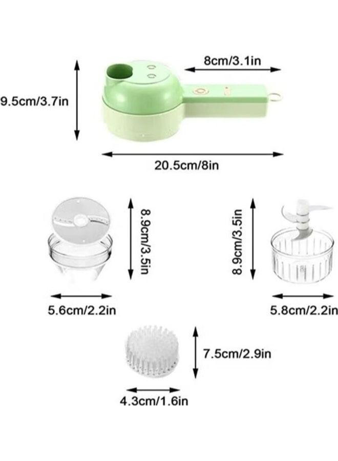 DLC 4 In 1 Handheld Electric Vegetable Cutter Set 70 W DLC Green - Image 4