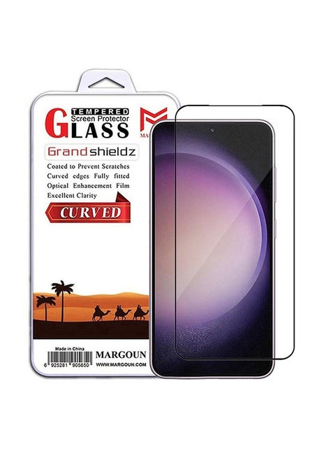 Tempered Glass 9H Anti-Scratch Shatterproof HD Edge to Edge Full Coverage Film 6.6 inch for Samsung Galaxy S23 Plus Screen Protector Clear/Black