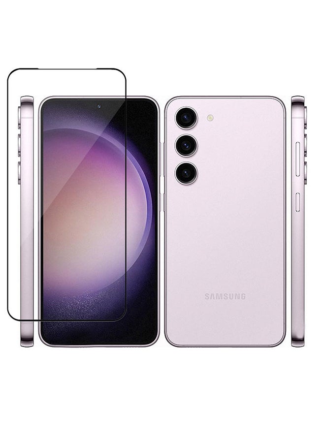 MARGOUN Tempered Glass 9H Anti-Scratch Shatterproof HD Edge to Edge Full Coverage Film 6.6 inch for Samsung Galaxy S23 Plus Screen Protector Clear/Black - Image 3