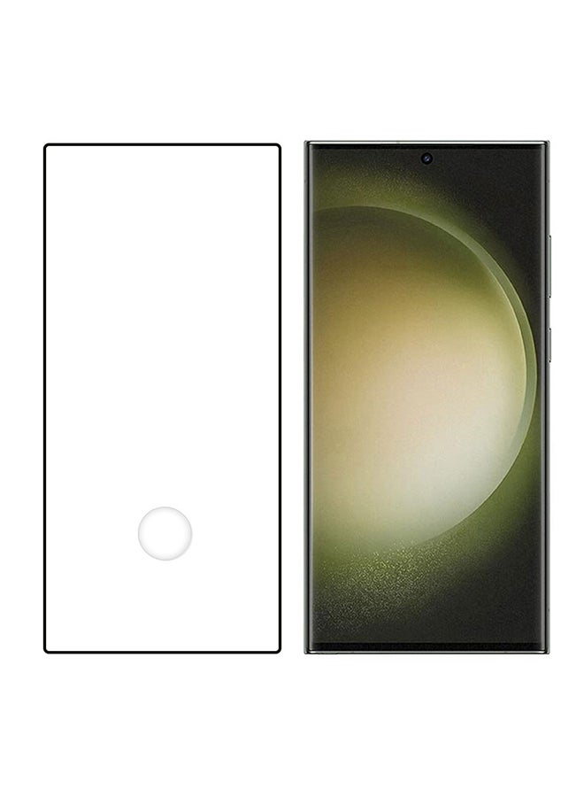 مارجون واقي شاشة سامسونج جالاكسي S23 الترا من الزجاج المقسى 9H مضاد للخدش ومضاد للكسر عالي الدقة من الحافة إلى الحافة بتغطية كاملة 6.8 بوصة شفاف/أسود شفاف/ أسود - Image 4