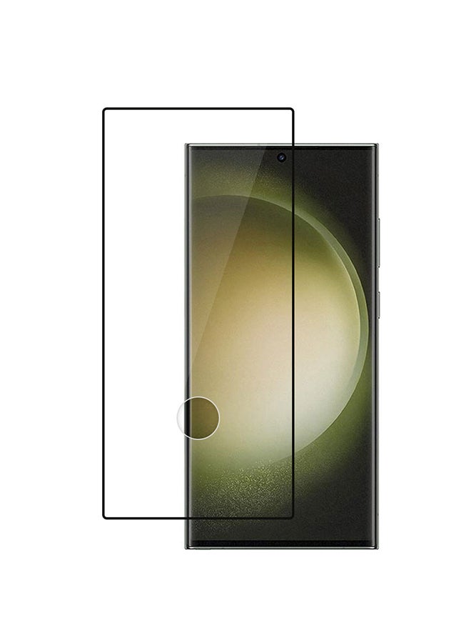 MARGOUN 2Pack for Samsung Galaxy S23 Ultra Screen Protector Tempered Glass 9H Anti-Scratch Shatterproof HD Curved Edge to Edge Full Coverage Film 6.8 inch Clear/Black - Image 5