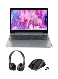 IdeaPad L3 15 ITL6 (Upgraded Version) Laptop With 15.6-Inch Display, Core i3-1115G4 Processor/8GB RAM/512GB SSD/Intel UHD Graphics/Windows-11 With (Upgraded Version) Laptop Bag +Wireless Headphone And Mouse English Black
