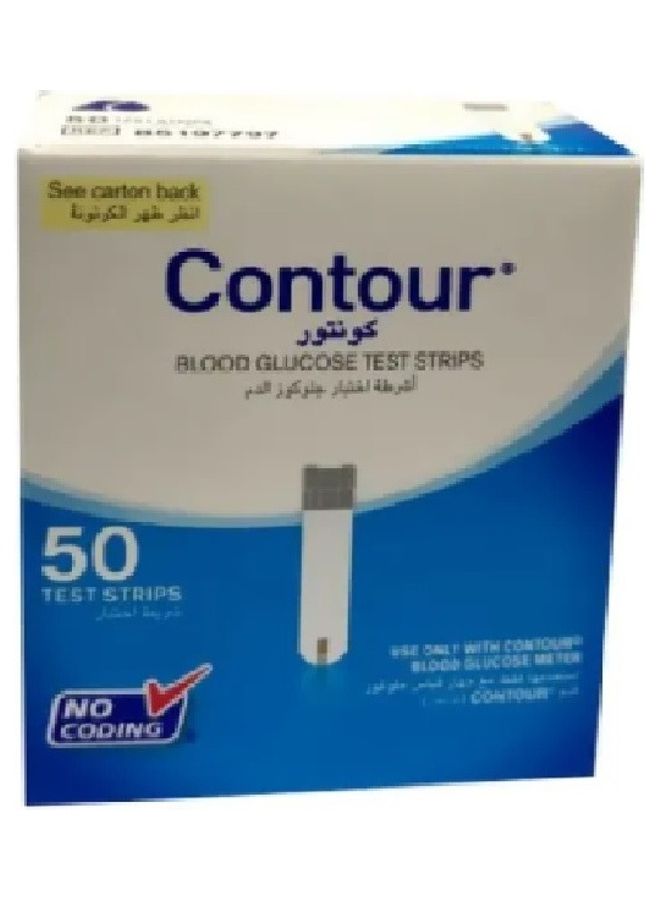 Contour - 50-Piece Blood Glucose Test Strips - Image 1