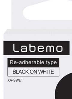 CASIO Label Printer Tape 9mm Re-Adherable Black on White Casio XA-9WE1-W-DJ Multicolour  - Image 3