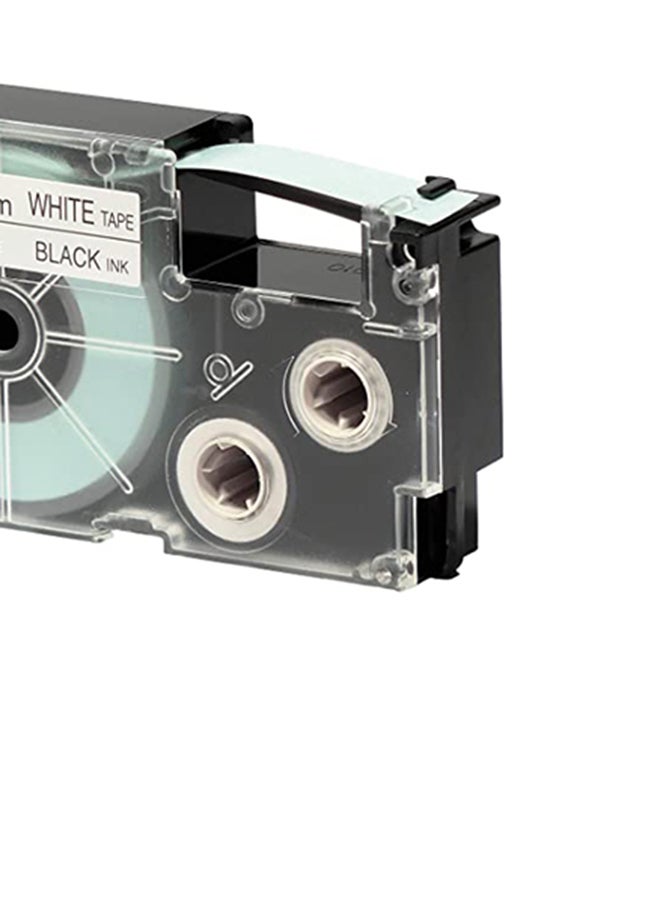 CASIO - Label Printer Tape 9mm Re-Adherable Black on White Casio XA-9WE1-W-DJ Multicolour - Image 1