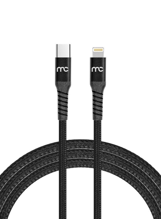 MYCANDY - Type C To MFI Lightning Charge And Sync Cable Black - Image 1