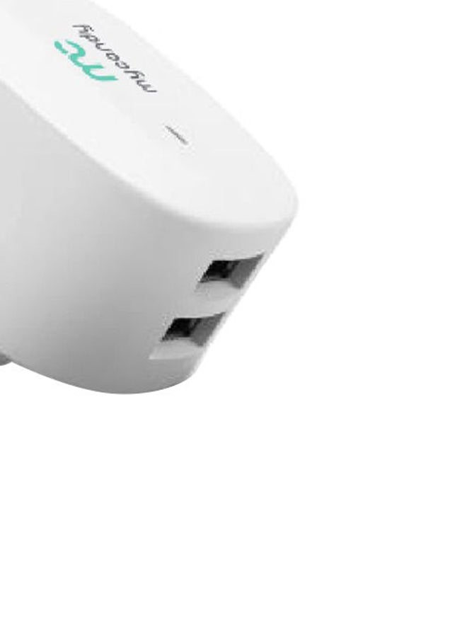 MYCANDY 3.4A Dual USB Travel Charger With 1M MFI Lightening White - Image 5