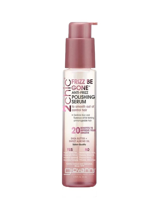 Giovanni - Frizz Be Gone Anti-Frizz Polishing Serum To Smooth Out Of Control Hair Shea Butter Sweet Almond Oil 81ml - Image 1