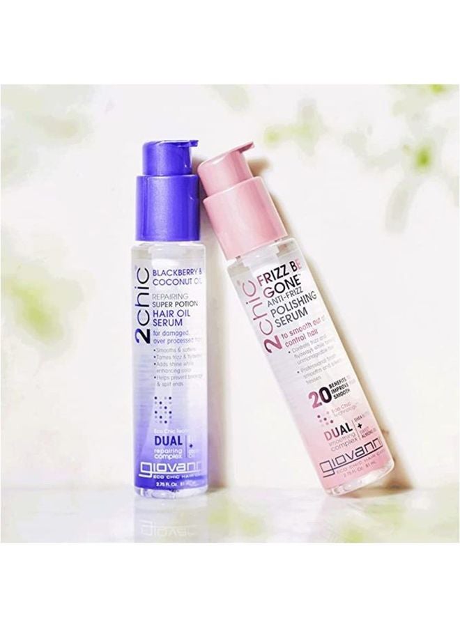 Giovanni - Frizz Be Gone Anti-Frizz Polishing Serum To Smooth Out Of Control Hair Shea Butter Sweet Almond Oil 81ml - Image 1