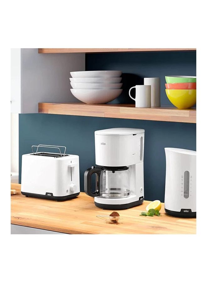 BRAUN - Breakfast 1 Filter Coffee Machine With Aroma Cafe Optic System And Auto Shut Off Function Model 2.5 L 1000.0 W Kf1100 White/Black - Image 1