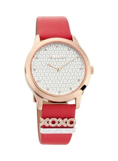 Women's Valentine Leather Strap Watch  Wo 95124WL01