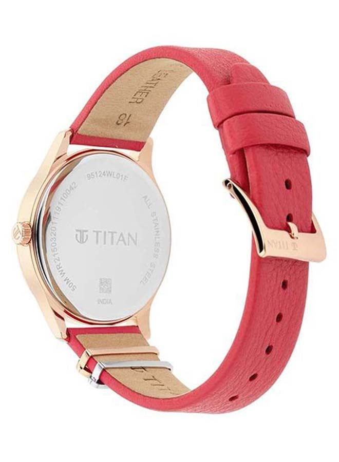 TITAN - Women's Valentine Leather Strap Watch  Wo 95124WL01 - Image 1