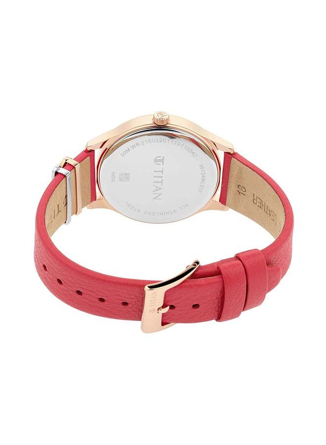 TITAN - Women's Valentine Leather Strap Watch  Wo 95124WL01 - Image 1
