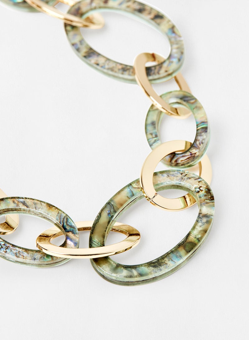 ANNE KLEIN - Faux Gold Twist Collar Necklace - Image 1