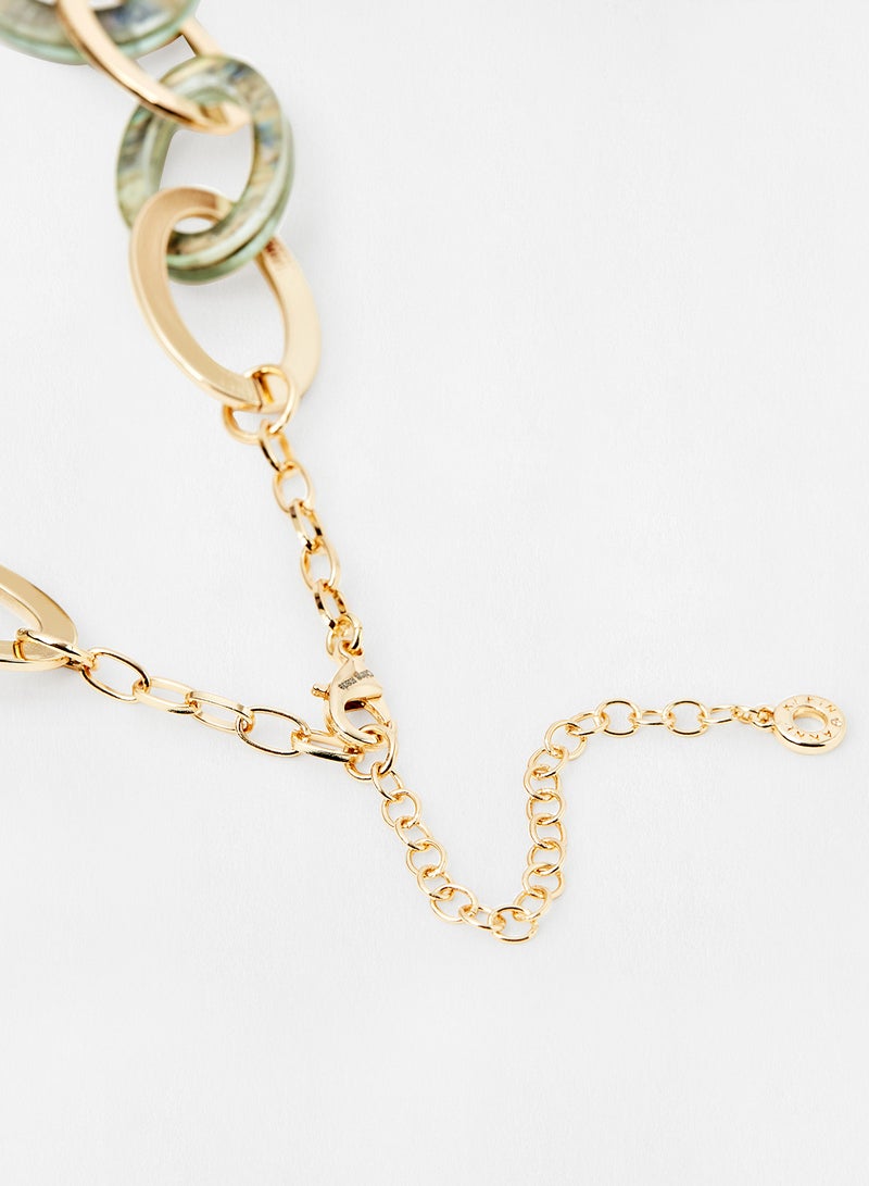 ANNE KLEIN - Faux Gold Twist Collar Necklace - Image 1