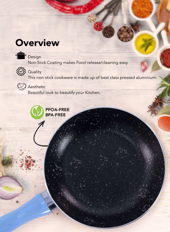 جراندي طقم مقلاة أسود/أزرق 16-18-24سم - Image 4